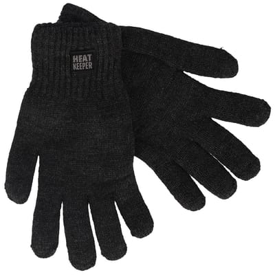 Heatkeeper - Gebreide thermo handschoenen heren - Antraciet - S/M - 1-Paar - Handschoenen heren winter