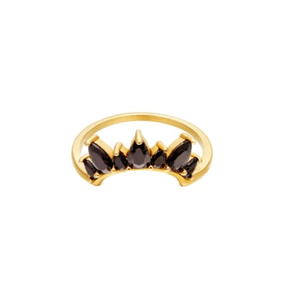 Ring - Stainless Steel - Zirkonia - The Crown - maat 18