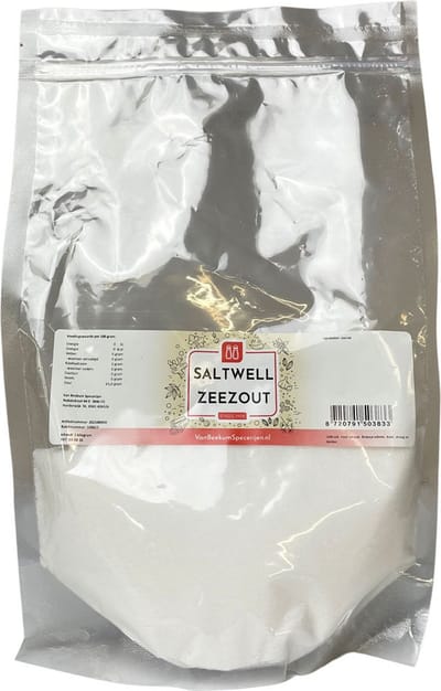 Van Beekum Specerijen - Saltwell Zeezout - 25 KG - Zak (bulk verpakking)