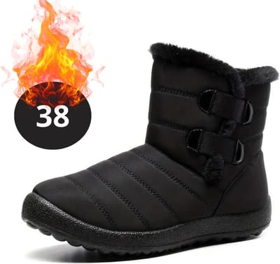Bovista Snowboots - Sneeuwschoenen - Sneeuwboots - Dames - Wintersport - Ski - Skischoenen - Zwart - 38 - Bandje