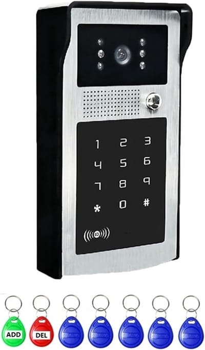 Draadloze Deurbel - Video Intercom - Beveiliging Thuis - RFID Toegang - 1080P HD - Zwart