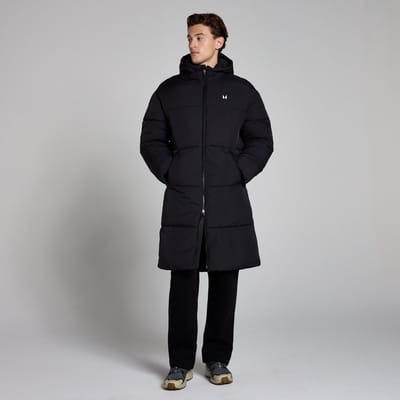 MP lang pufferjack voor heren - Zwart - XS