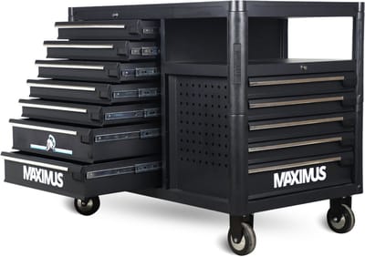 XL Gereedschapswagen Gevuld – 430-Delig – 12 Lades — Incl. Gratis Schroevendraaierset – Afsluitbaar / Met Slot | Maximus