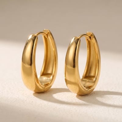 Lundholm Oorbellen Dames Goud Kleurig - Premium Stainless Steel Jewellery - Gold Plated Oorringen - my Lea Serie - Cadeautje voor Haar voor Mama Cadeaus - Scandinavisch Design