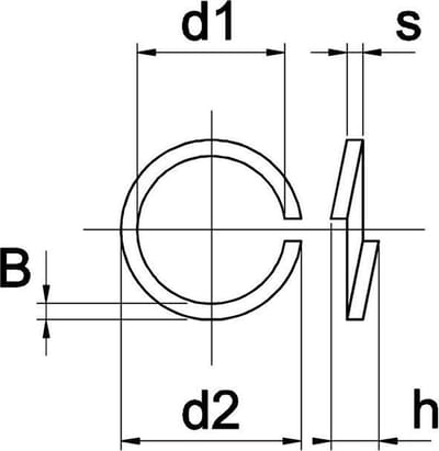 Veerring M3 RVS A4 - 200 stuks