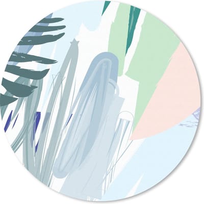 Muismat rond 20x20 cm - Mousepad Zomer - Vlek - Kleur - Abstract - Ronde muismatten