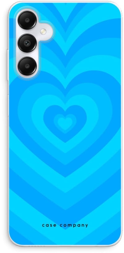 Case Company® - Hoesje geschikt voor Samsung Galaxy A05s hoesje - Hart Blauw - Soft Cover Telefoonhoesje - Bescherming aan alle Kanten en Schermrand