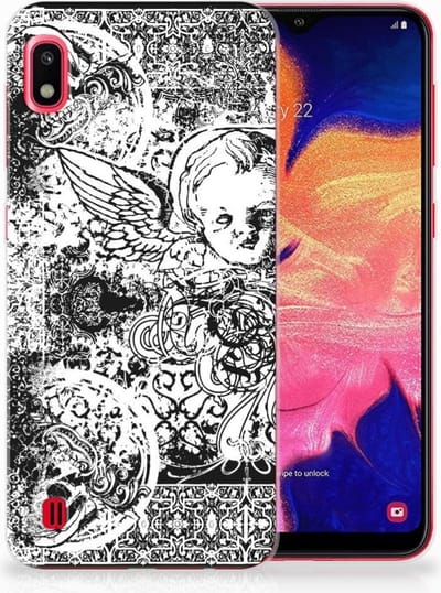 Silicone Back Case Samsung Galaxy A10 Skulls Angel