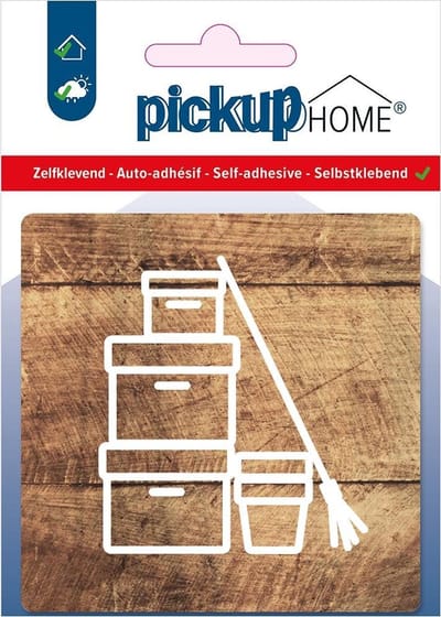 Pickup Werkkast hout - 90x90 mm Pictogram Route Acryl