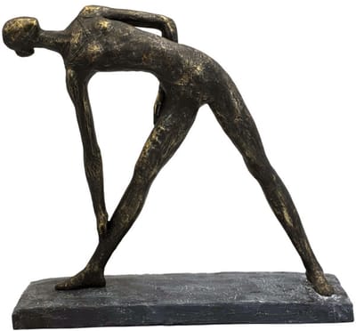 Sculptuur YOGA - 35x6x30 - polyresin - beeld brons kleur