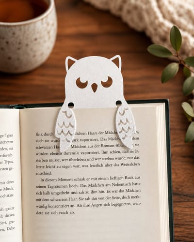 Skushy 2x Boekenlegger - Uil - Schattig Dier Bladwijzer voor Boeken - Kinderen en Volwassenen - Leuk Cadeau voor Lezers - Uil Decoratie Accessoire - Boekensteun - Boekenlegger - Boekenleggers Om In Te Kleuren - Boekenlegger Kat