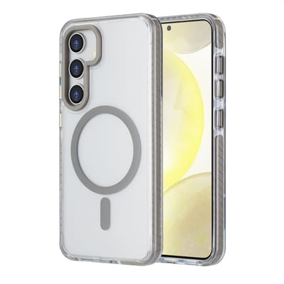 imoshion Hoesje - Geschikt voor Samsung Galaxy S24 - Combat Backcover met Magnetische Ring - Grijs
