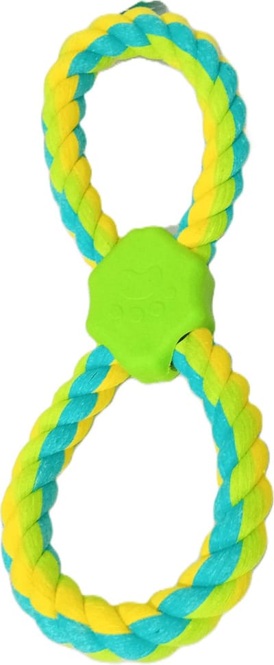 Dogs Collection - Trektouw met Rubber - Kauwgedeelte Groen