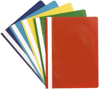 Q-CONNECT snelhechtmap | A4 | geassorteerde kleuren | A4 | pak van 5 stuks