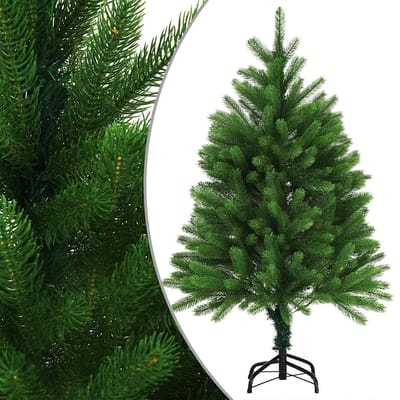 vidaXL - Kunstkerstboom - met - verlichting - en - kerstballen - 120 - cm - groen