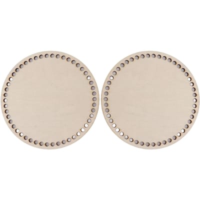 2 Stuks Houten Gehaakte Tasbodem Afgerond Gehaakte Mand Houten Basis voor DIY Mand Tassen beige