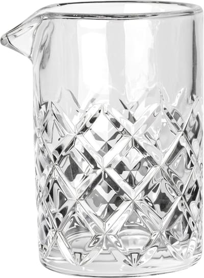 Cocktail Mix Glas 480 ml - Professionele Verzwaarde Kan met Druploze Schenktuit en Diamant Patroon - Handgemaakt en Vaatwasser Veilig