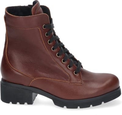 Durea - 9785 H - Hoge sneakersVeterlaarzenDames veterschoenenDames sneakersHalf-hoge schoenen - Kleur: Bruin - Maat: 40.5