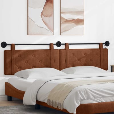 vidaXL - Hangend - hoofdbord - Bruin - Antiek - PU