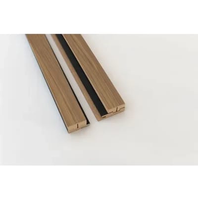 Maestro Latt Afwerkprofielset - Warm Walnut + Black - 277cm - 71x20mm