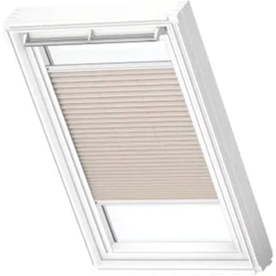 Velux Manueel Lichtdoorlatend Plisségordijn White Line Fhl C04 1275swl Naturel