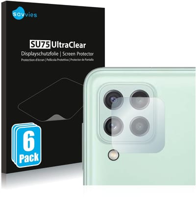 Savvies - Screenprotector voor Samsung Galaxy A22 4G (ALLEEN Camera Lens) - Folie Beschermfolie transparant 6 Stuks