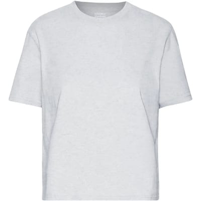 Dames-T-shirt Colorful Standard Organic Boxy snow melange