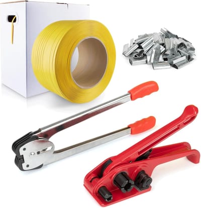 Verpakkingsbandset - Omsnoeringsset - Pakketten Zekeren - Met Spanners en Zegels - 3280 voet band - Grijs