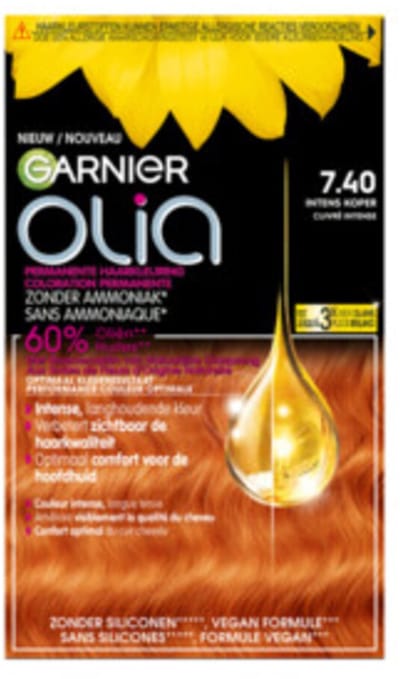 Garnier Olia Permanente Haarkleuring 7.40 Intens Koper - 3 x - Voordeelverpakking