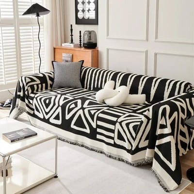 Bohemia Sofa Deken Chenille Stof Sofa Hoezen Vier Seizoenen Universeel Kwastje Plaid Dekens Anti-kat Krab Handdoek Beschermer 130x180cm M