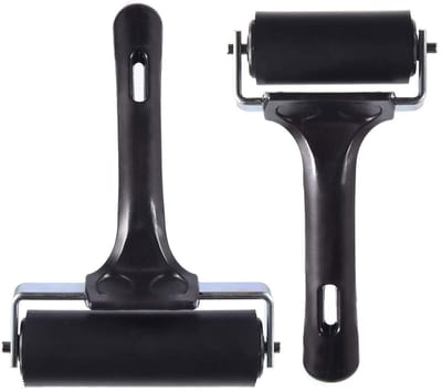 Dailygoods- Brayer Rollers Set van 2 - Efficiënt Verf Gereedschap - Rubber Roller voor Printmaking - Stempelen - Handroller - Compact en Lichtgewicht