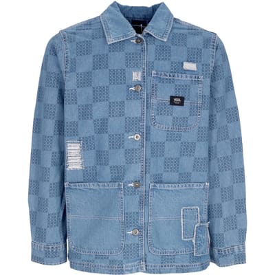 Jeansjasje voor dames Hersteld geruit denim jack met print Denim Stone
