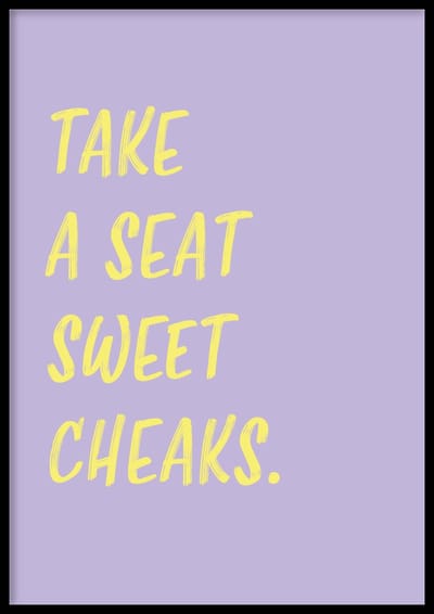 Poster Take a seat - 30x40 cm - WC Poster - WALLLL - Exclusief lijst - Toilet poster - Professioneel fotopapier