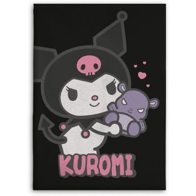 Kuromi Fleece deken Teddybear - 110 x 150 cm Polyester