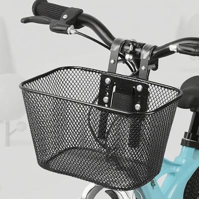 Fietsmand Kinderen - Stuurbagagedrager - Winkelen en Uitstapjes - Roestwerende Coating - 26x17x155 cm - Zwart