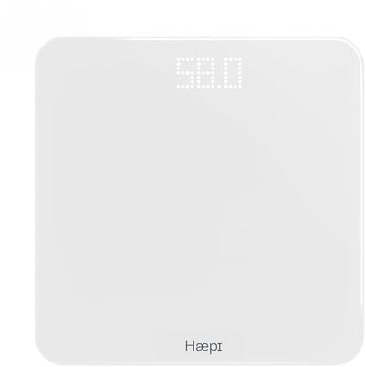 Haepi Taylor - Elektronische personenweegschaal - Ultradunne weegschaal - Matglasoppervlak - Strak design - oplaadbaar USB-C - LED-scherm