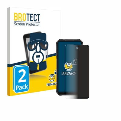 BROTECT - privacy screenprotector voor Ulefone Armor X16 Pro - Folie Beschermfolie Blauwlichtfilter 2 Stuks