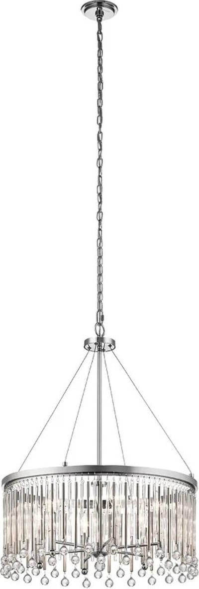 Kichler LED Kroonluchter | 6X E14 Max 60W | Dimbaar | Polished Chrome