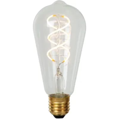 Lucide ST64 - Filament lamp - Ø 6,4 cm - LED Dimbaar - E27 - 1x4,9W 2700K - Transparant