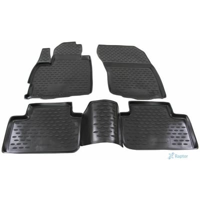 Tapis De Sol En Caoutchouc 3D - J&J AUTOMOTIVE - Mitsubishi ASX 2010-2019 - Noir - Sur Mesure - Antidérapant noir