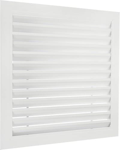Ventilatierooster Aluminium - Luchttoevoer Vent Cover - HVAC Systeem - 45 Graden Hoek - 50x50 cm - Wit