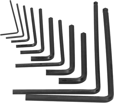 Complete 11-delige Inbussleutelset voor Gitaar - Gereedschap voor Instrumentenonderhoud en Reparatie van Metaal