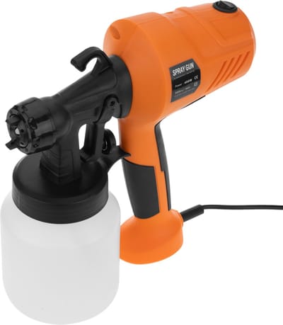 BeMatik - Verfspuitpistool 400 Watt 800 ml, elektrisch verfspuitpistool met drie spuitstanden