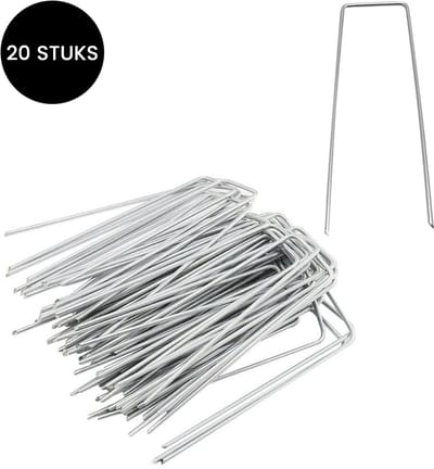 Purepeak Gronddoekpennen Set 20 Stuks - Worteldoekpennen - Grondpennen Worteldoek - 15 x 4 cm