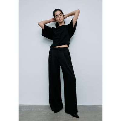 Stradivarius T-shirt met korte mouw en zachte touch  Zwart XS