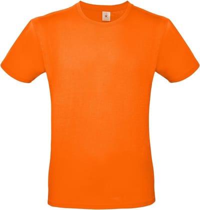 Oranje T-shirt - ronde hals - heren - basic shirt - katoen - Koningsdag / Nederland supporter S