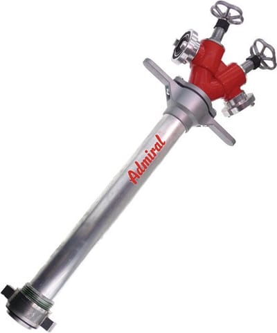 Brandkraanstandpijp | aluminium | DN 80 | 2 x C-uitvoer, 2 ventielen | 1 stuk - 1090BV-80-CC
