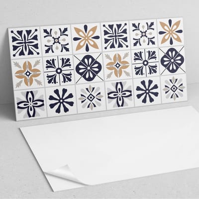 Coloray Wandpanelen Zelfklevend - Decoratieve patronen in tegels PVC Wandpaneel - 100 cm x 50 cm - Marine Wandbekleding Zelfklevend - 1 stuk - Texturen Wandpanelen Zelfklevend - Wandpaneel Keuken - Wandpanelen Badkamer