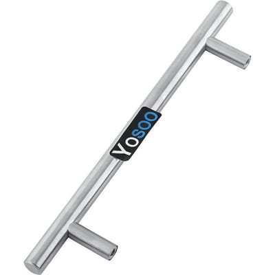 Poignée de porte en T 200 mm en acier inoxydable Poignée de tirage pour porte d'armoire Boutons d'armoire de cuisine