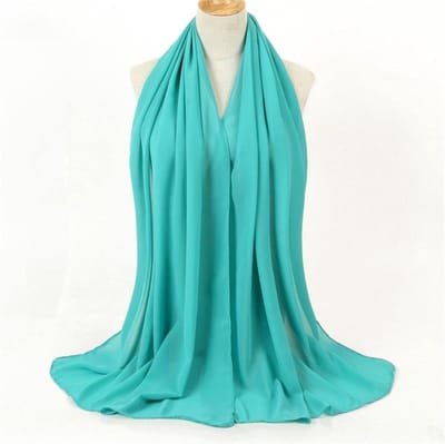 Chiffon Sjaal - Hoofddoek Wikkel - Dagelijks Gebruik - Zijdezacht Gevoel - 180x75cm - Eff eenkleurig